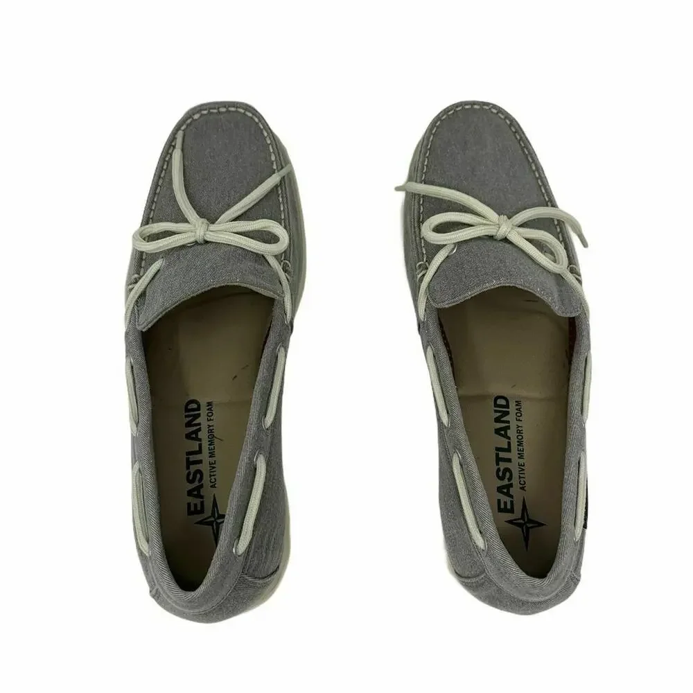 Eastland Men's Grey Yarmouth Canvas Boat Shoes 8D